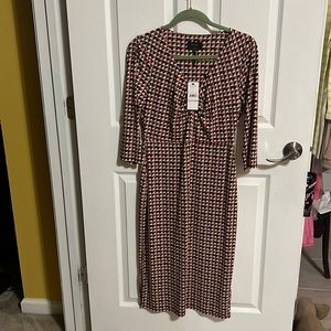 Laundry 3/4 sleeves dress, multi color zize 10P.